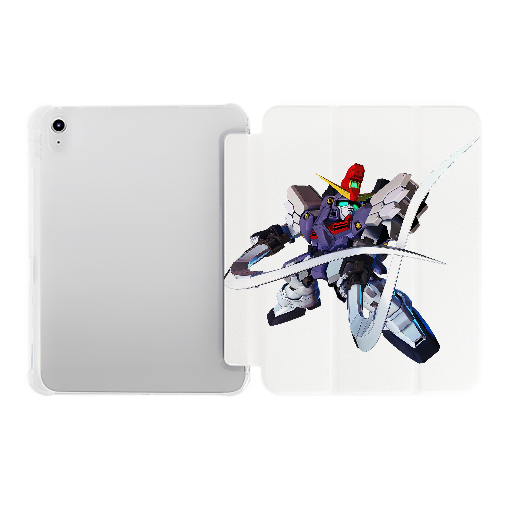 （画像用） 機動戦士ガンダム Mobile Suit Gundam IPad ケース ペン収納付き 三つ折りスタンド PUレザー×シリコン 対応機種9.5/10.5/10.9インチ